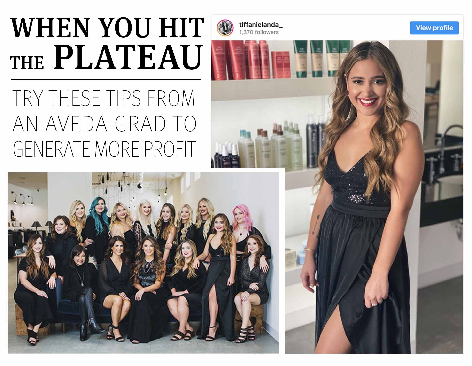 Image of Aveda Institute grads and tips on how to boost your revenue behind the chair