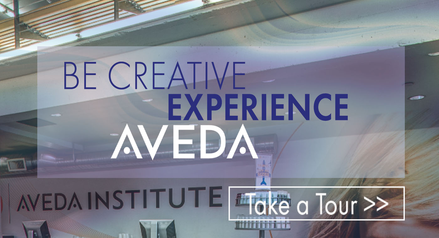 Image of AIP - Portland Campus that says Take a tour aveda institute Portland and Vancouver