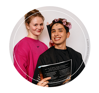 image of students together at Aveda Institute Portland