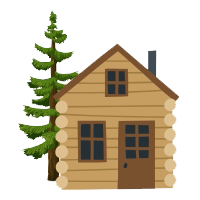 Outdoor school schoolhouse decorative icon