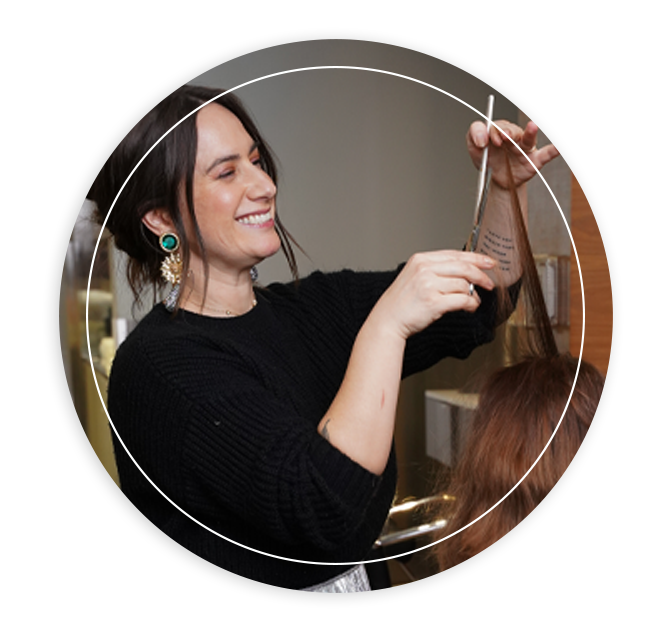 Image of career paths hair design - showing a master stylist at work