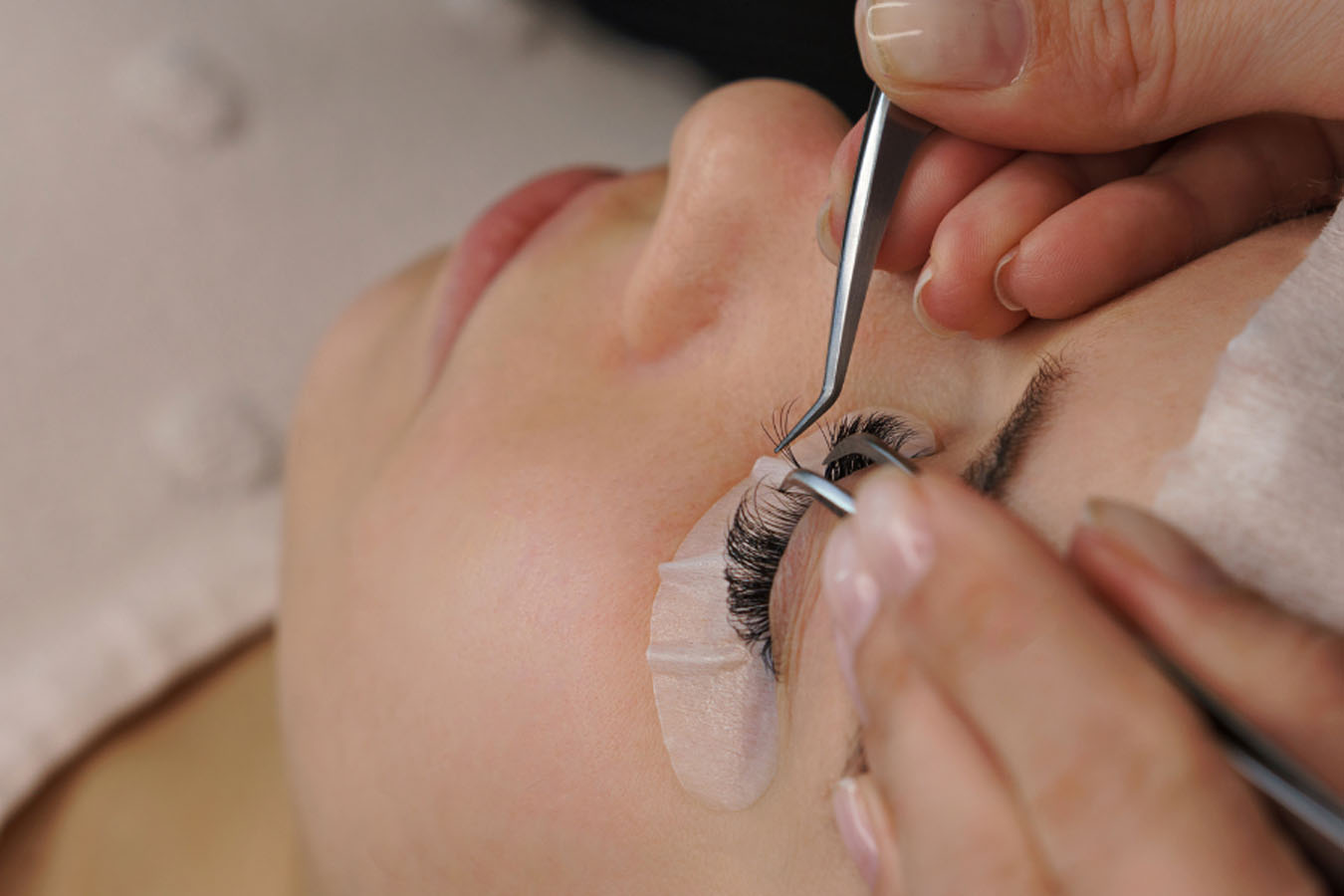 Image of lash extensions at the Aveda Institute Portland