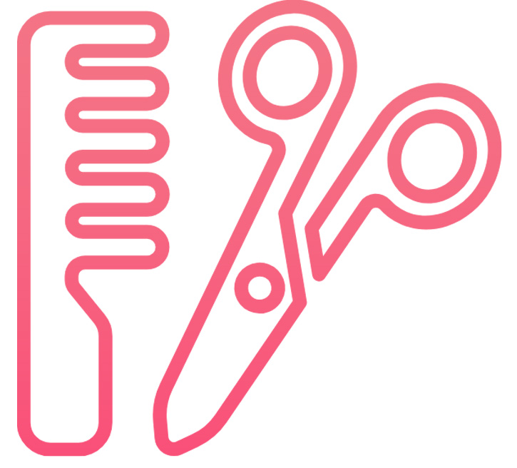 Scissors and comb icon for your professional career