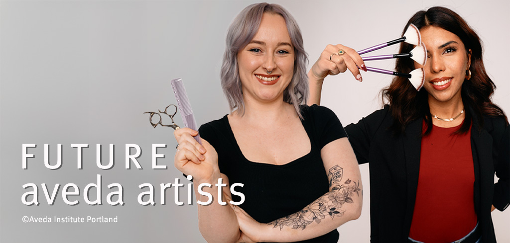 image of students at aveda institute portland at school