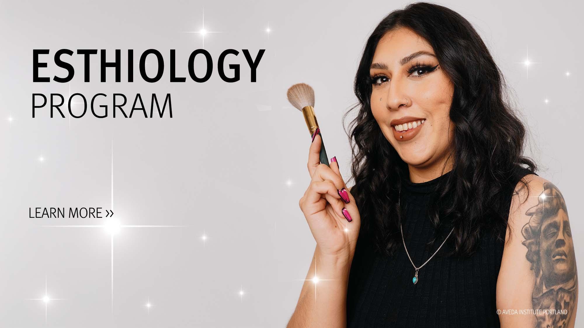 image of an esthiology student at Aveda Institute Portland