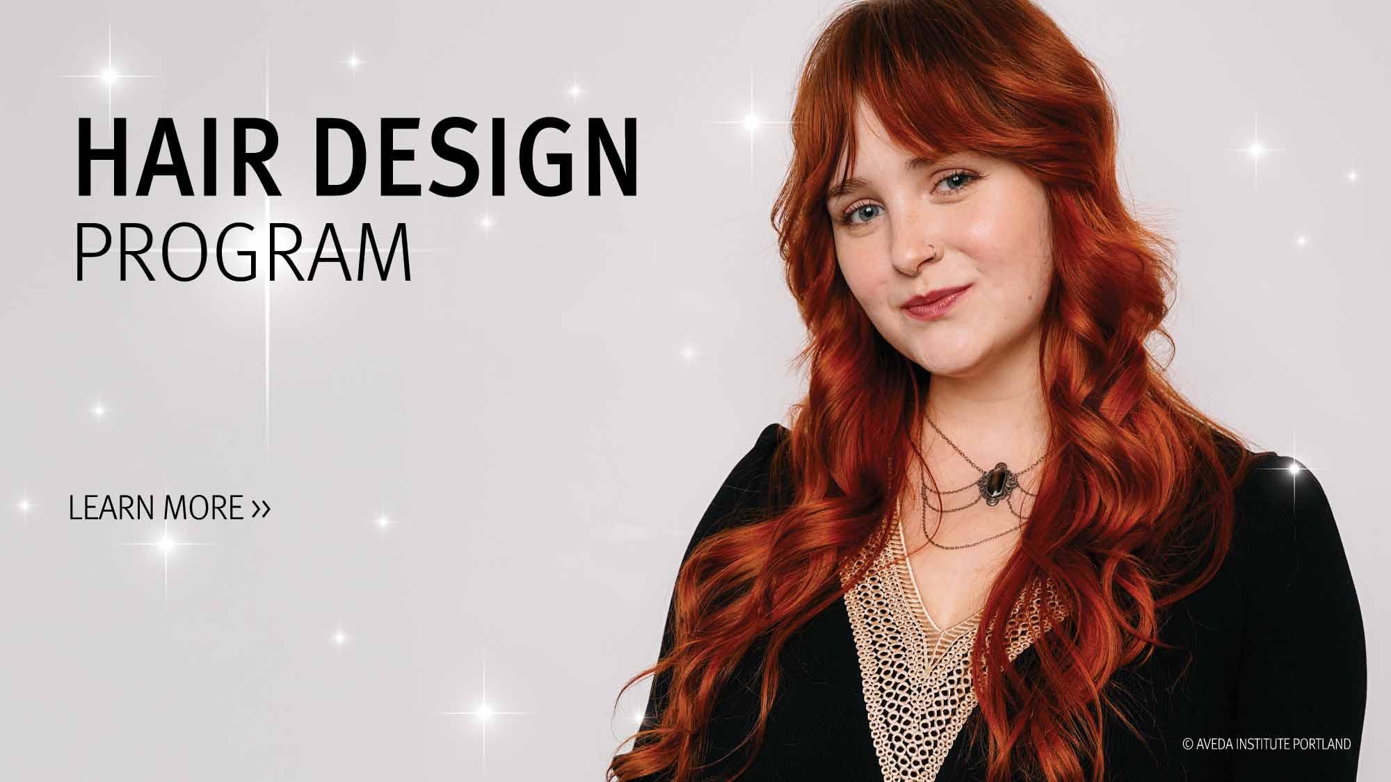 Image of a student at Aveda Institute Portland with a modern edge hairstyle