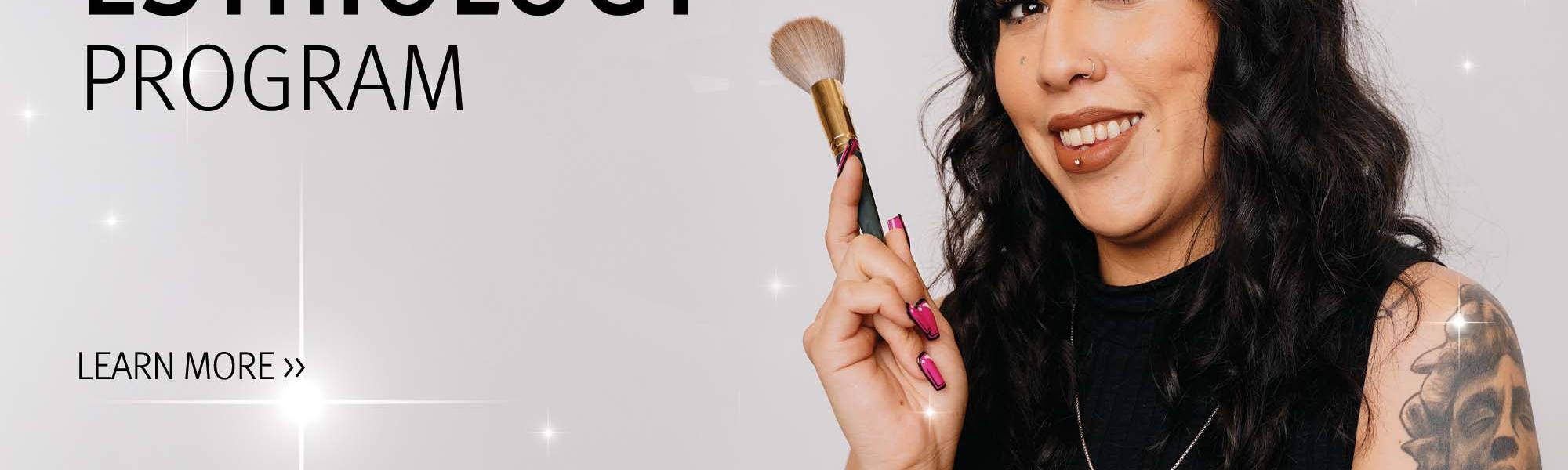 image of an esthiology student at Aveda Institute Portland